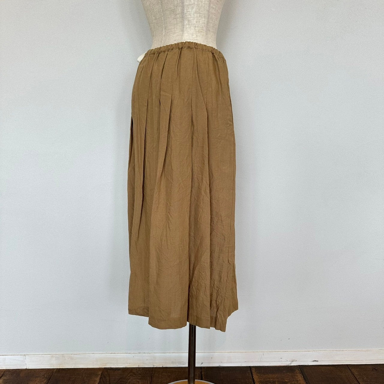 ina イナ リネン紐付きタックスカート  135128