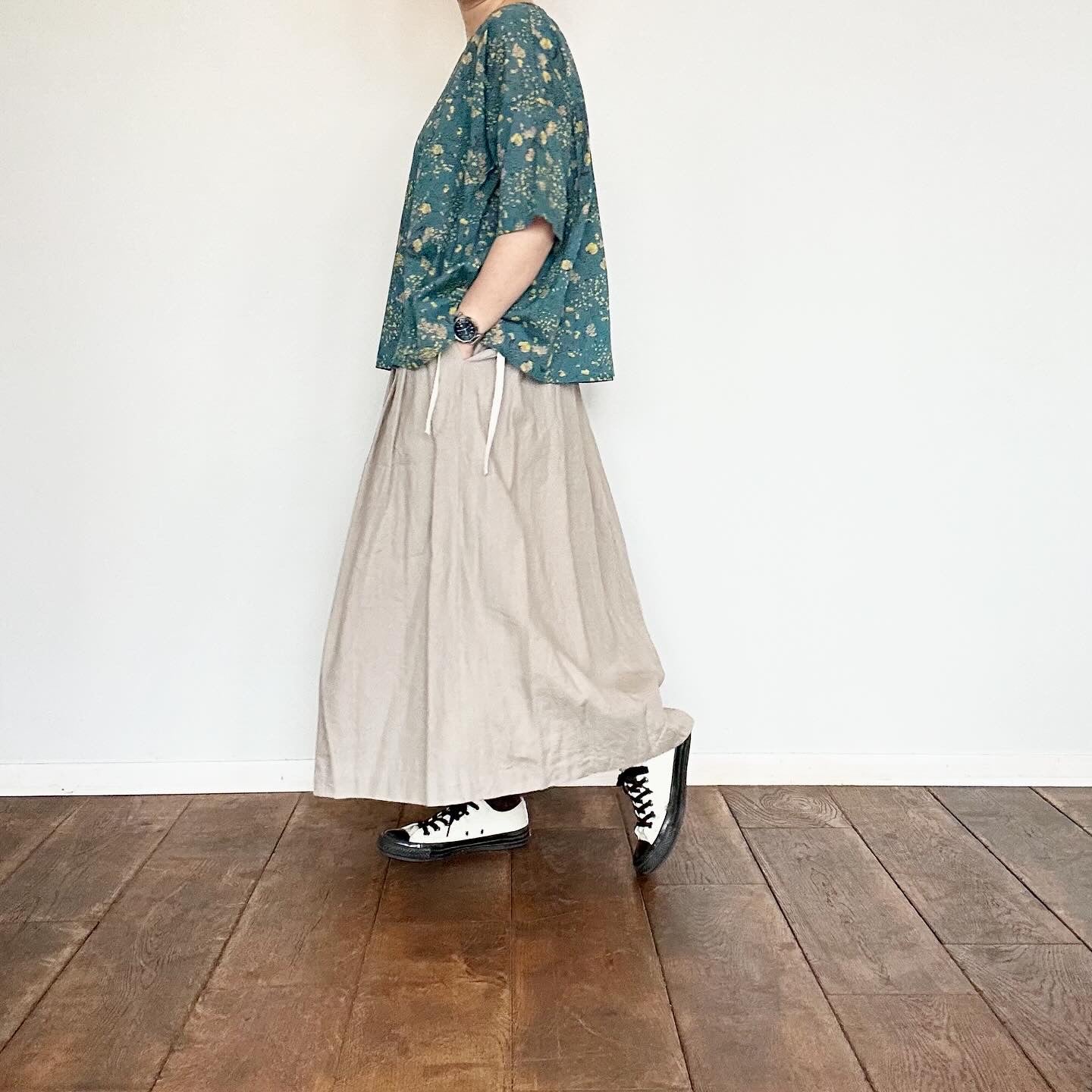 SOIL ソイル COTTON FLOWER PRINT GATHERED SMOCK(ブラウス)NSL24072