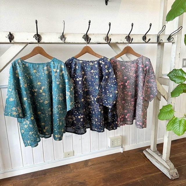 SOIL ソイル COTTON FLOWER PRINT GATHERED SMOCK(ブラウス)NSL24072