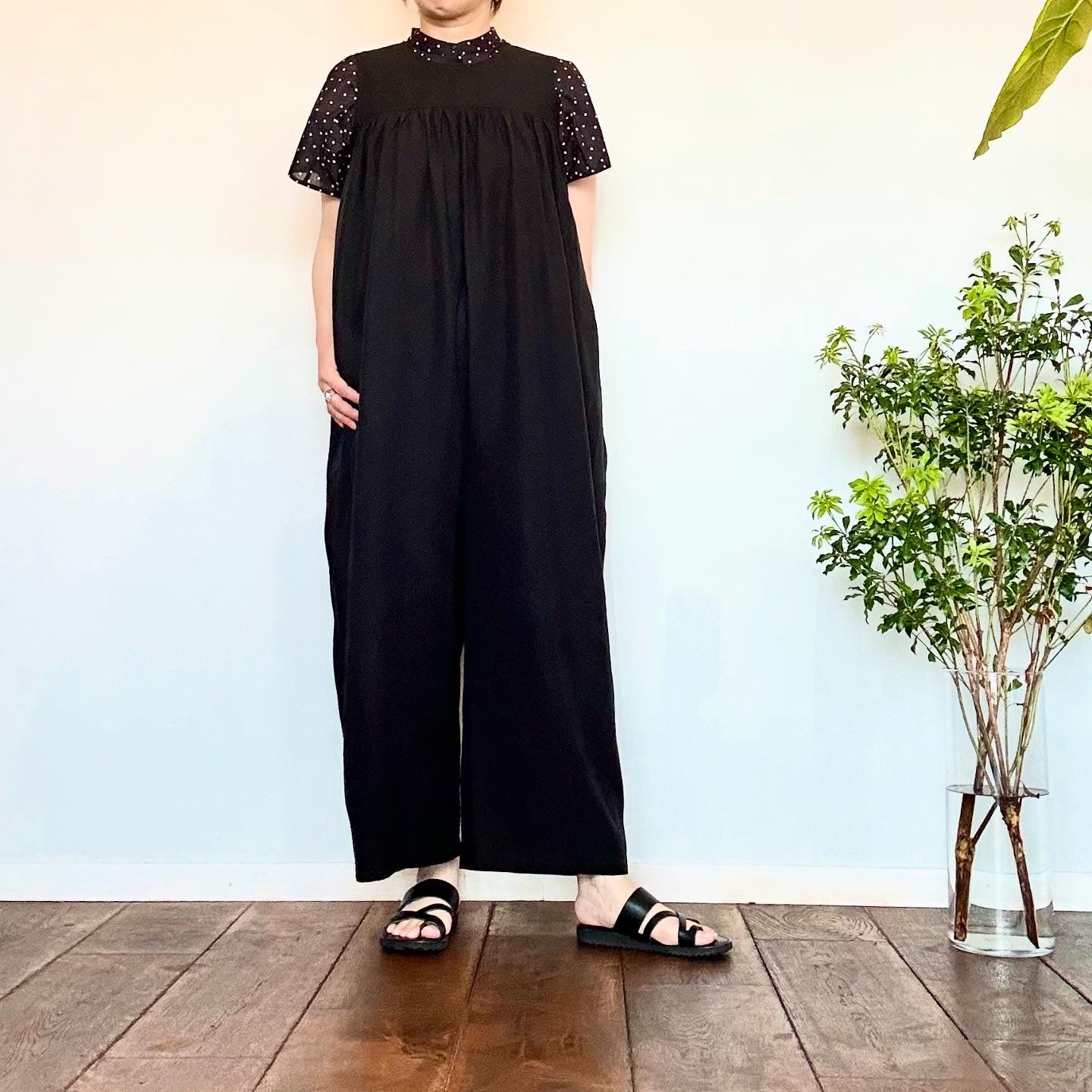 doux bleu ワイドギャザー コンビネゾン 2524-069