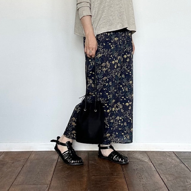SOILソイル COTTON FLOWER PRINT WIDE EASY PANTS NSL23076