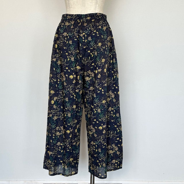 SOILソイル COTTON FLOWER PRINT WIDE EASY PANTS NSL23076