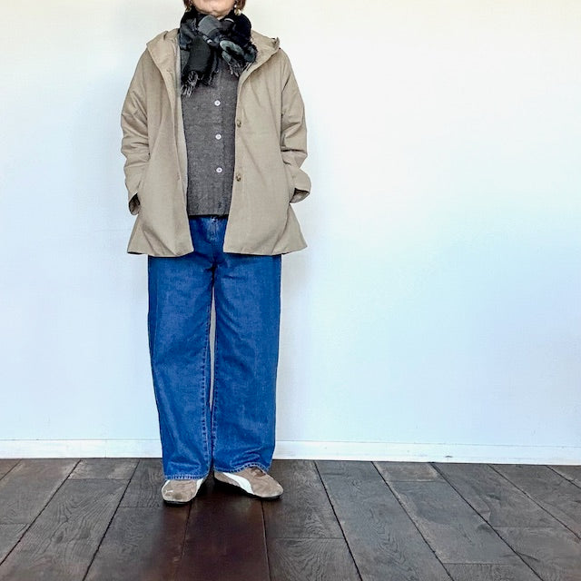 mao made ヤクフィール2WAYクルーネックカーディガン 551118