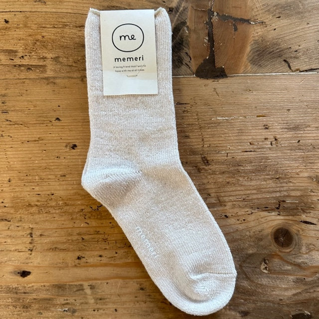 memeri コットンシルクソックス  ME0109
