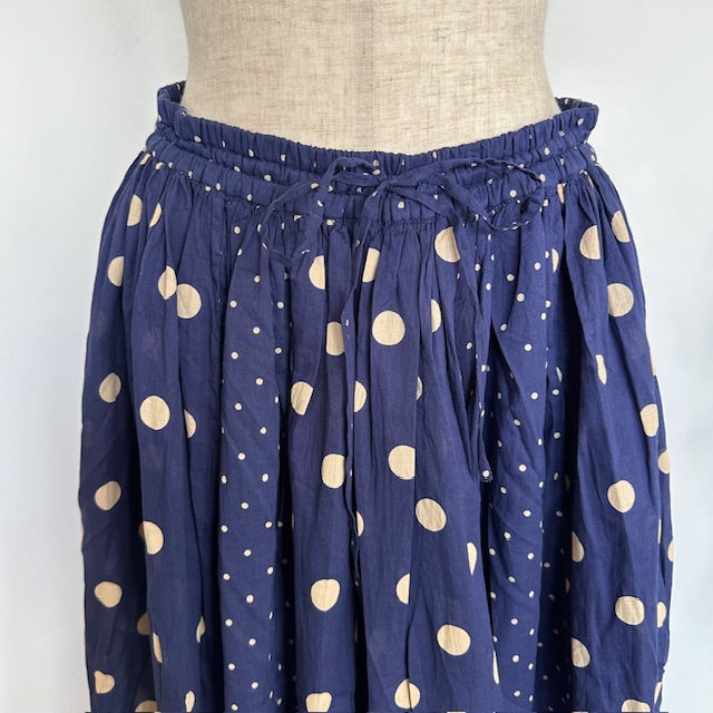 SOIL ソイル コットンボイルドットプリントパッチワークギャザースカート NSL25017