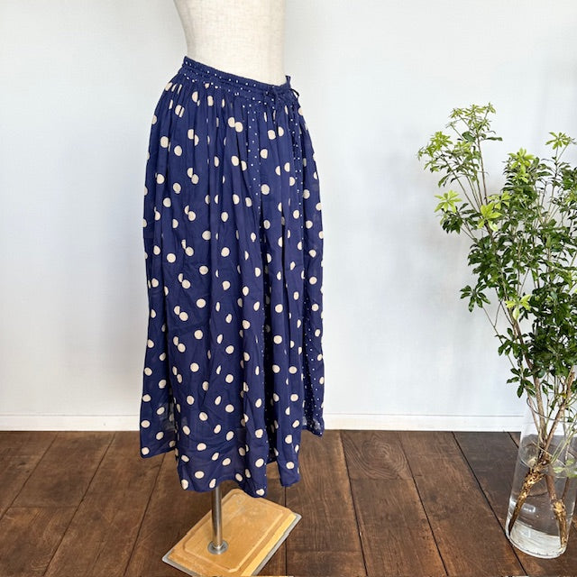 SOIL ソイル コットンボイルドットプリントパッチワークギャザースカート NSL25017