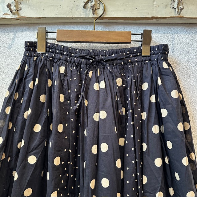 SOIL ソイル コットンボイルドットプリントパッチワークギャザースカート NSL25017