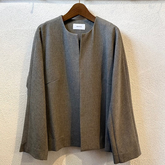 WHYTO ノーカラージャケット WHT23HJK4021
