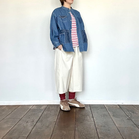 (g)ヴィンテージコットン オバールパンツ g-490