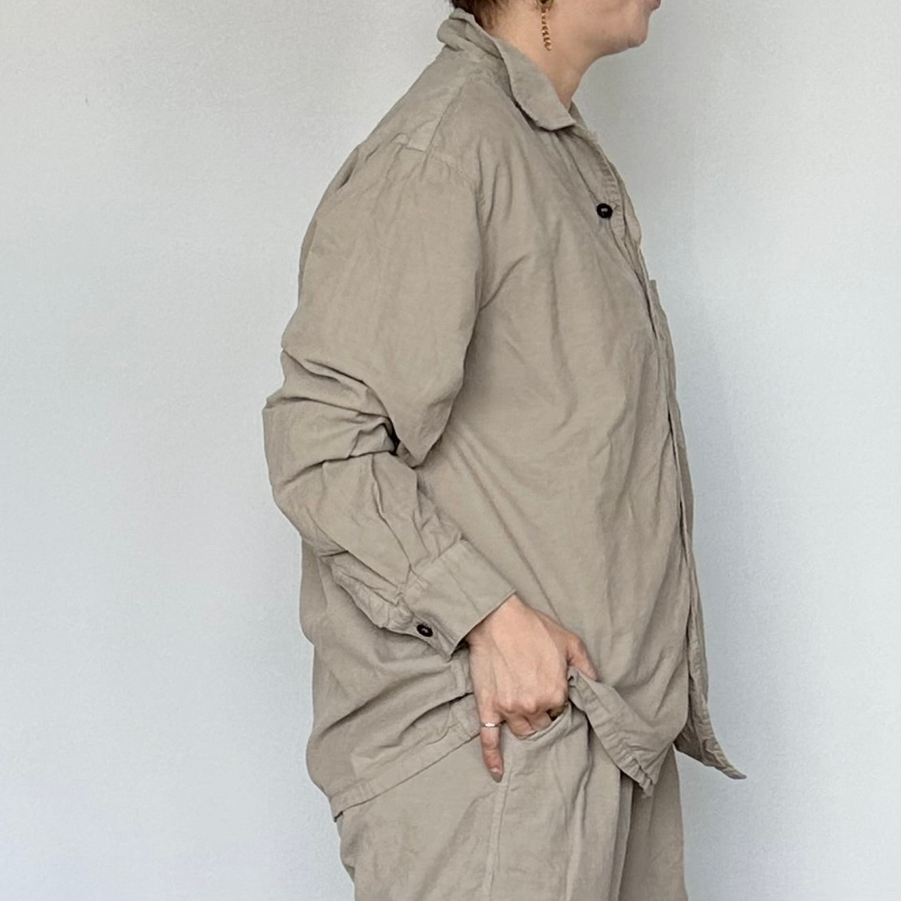 HTS 26 WALES CORDUROY OVERDYE ONE-UP COLLAR SHIRT(シャツ)INHT2461CD