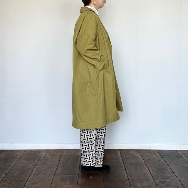 doux bleu コットンナイロン ワイドチェスターコート 2447-023
