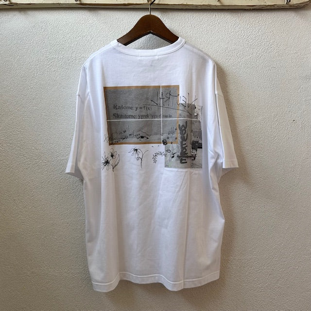 YARRA NEU graffitiバッグプリントワイドTシャツ 5521-428