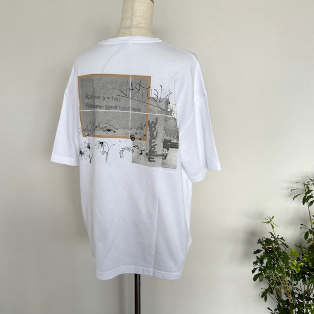 YARRA NEU graffitiバッグプリントワイドTシャツ 5521-428