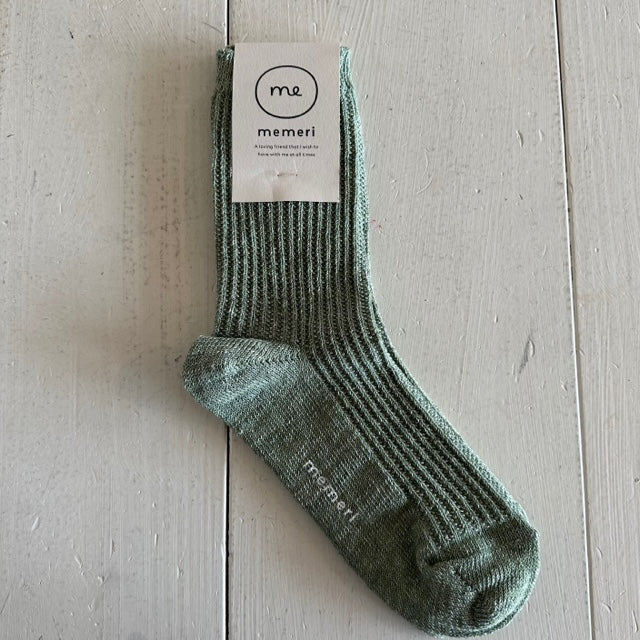 memeri   リネンリブソックス  ME0102