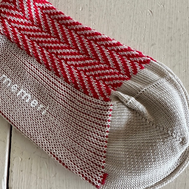 memeri ギザコットンヘリンボーンソックス  ME0107