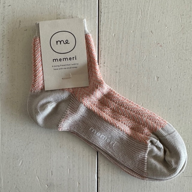 memeri ギザコットンヘリンボーンソックス  ME0107