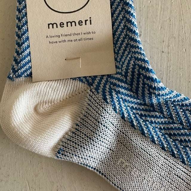 memeri ギザコットンヘリンボーンソックス  ME0107