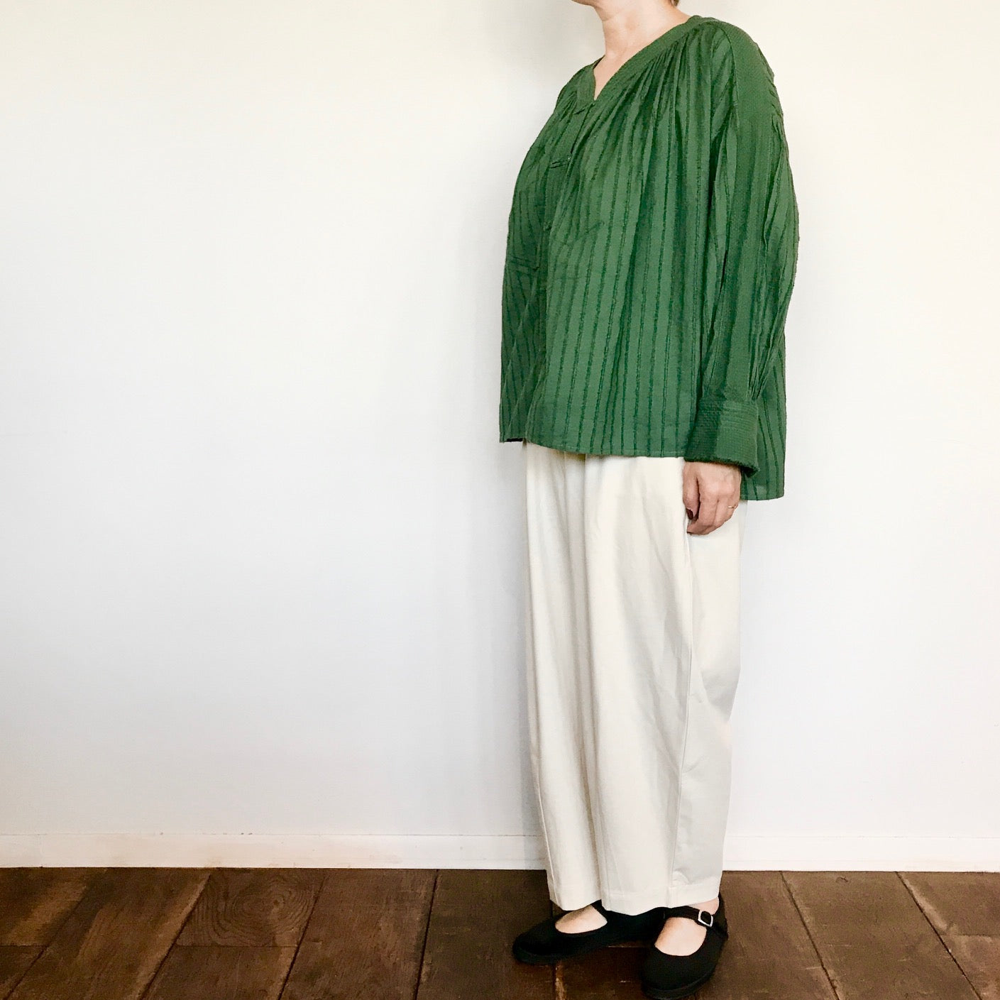 ESTROISLOSE ストライプカットジャガードシャツ EB24414