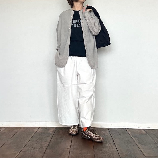 SALE】(g) グラム リラックスコットンワイドパンツ BLACK g-619