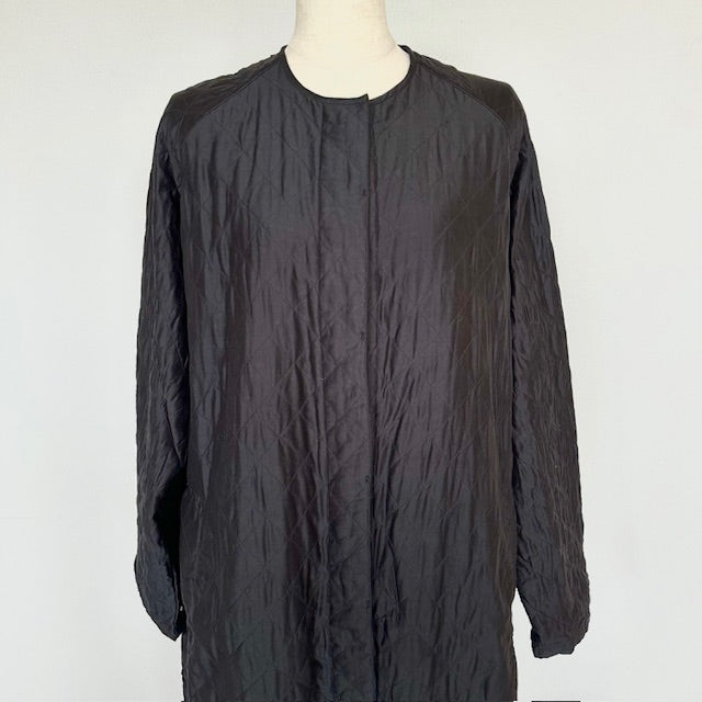 maison de soil QUILTED HANDWOVEN COTTON SILK PLAIN C-NECK RAGLAN COAT(コート) NMDS23521