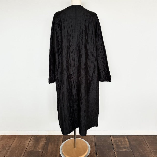 maison de soil QUILTED HANDWOVEN COTTON SILK PLAIN C-NECK RAGLAN COAT(コート) NMDS23521