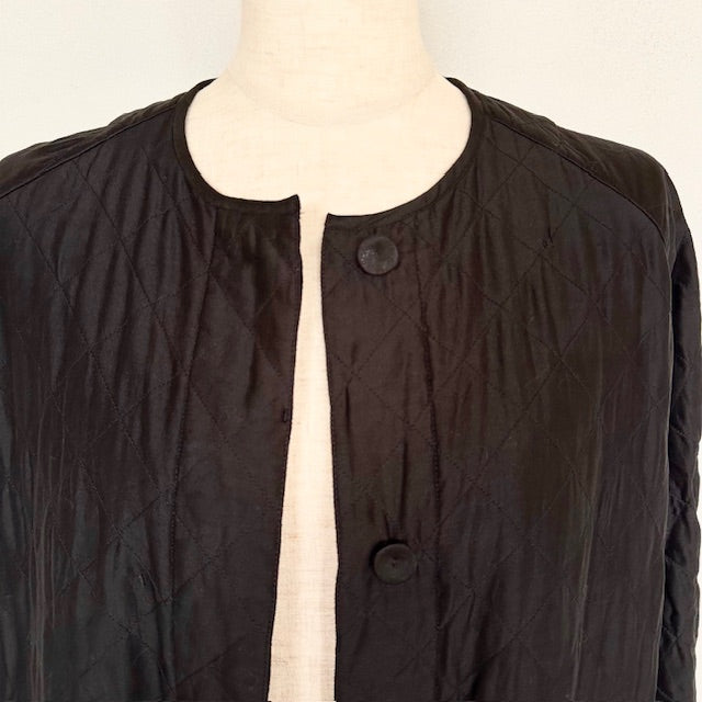 maison de soil QUILTED HANDWOVEN COTTON SILK PLAIN C-NECK RAGLAN COAT(コート) NMDS23521