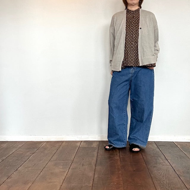 SOILソイル 80s COTTON VOILE DOT PRINT BANDED COLLAR FRENCH/SL SHIRT NSL26051