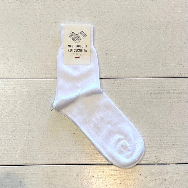 NISHIGUCHI KUTSUSHITA エジプトコットンプレーンソックス NK0201