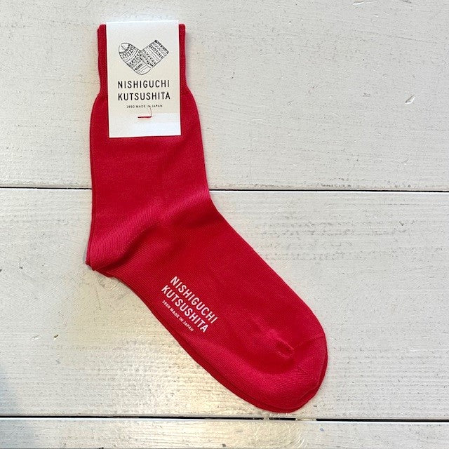NISHIGUCHI KUTSUSHITA エジプトコットンプレーンソックス NK0201