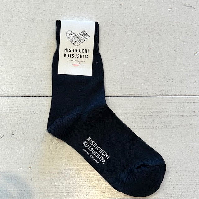 NISHIGUCHI KUTSUSHITA エジプトコットンプレーンソックス NK0201