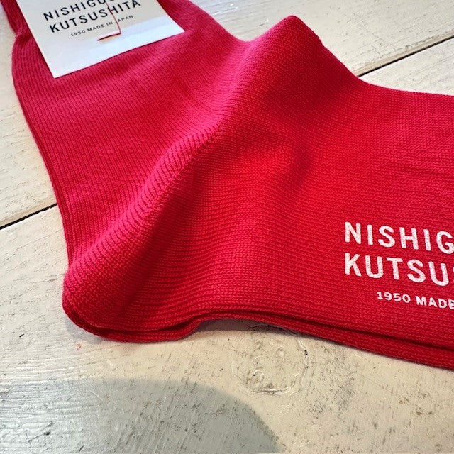 NISHIGUCHI KUTSUSHITA エジプトコットンプレーンソックス NK0201