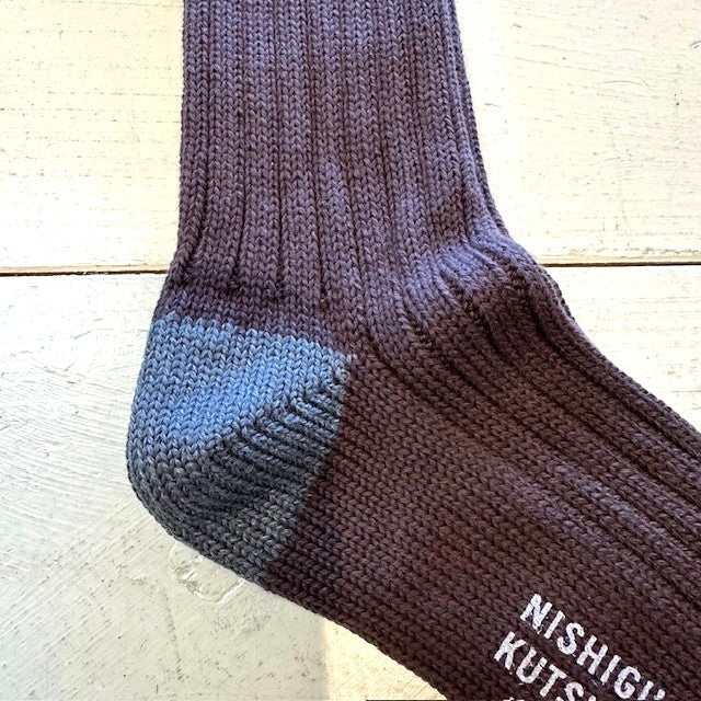 NISHIGUCHI KUTSUSHITA  ラグジュアリーコットンリブソックス  NK0901