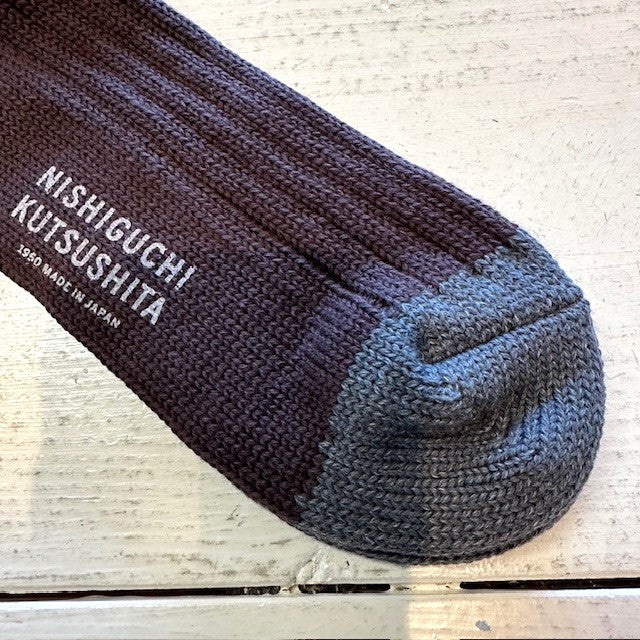 NISHIGUCHI KUTSUSHITA  ラグジュアリーコットンリブソックス  NK0901