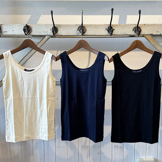 CHANTECLAIR 【シャントクレール】コットンフライス無地タンクトップ   BI5123143