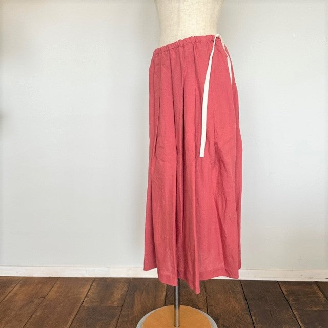 ina イナ リネン紐付きタックスカート  135128