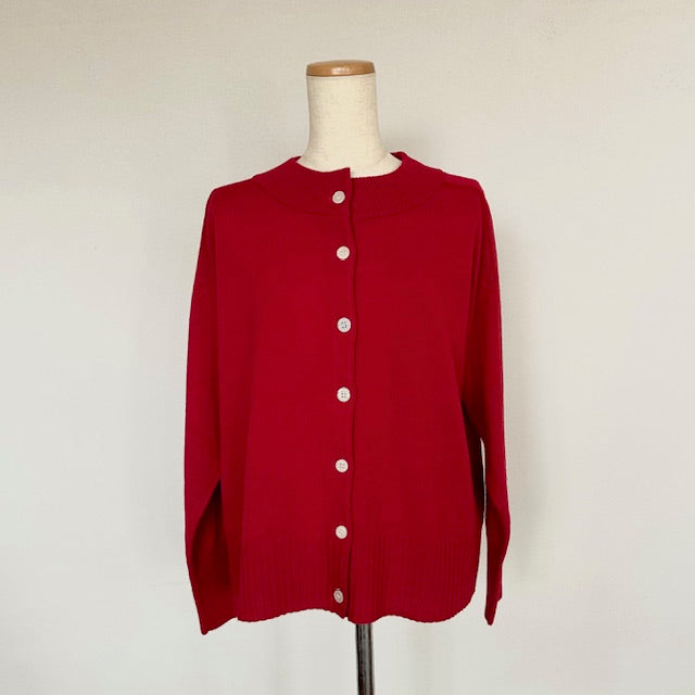 mao made メリノウールモックネックカーディガン 451107