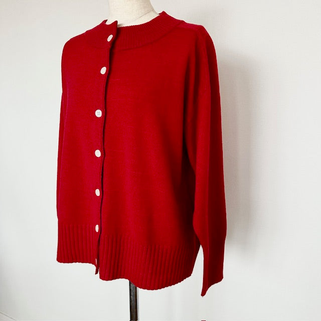 mao made メリノウールモックネックカーディガン 451107