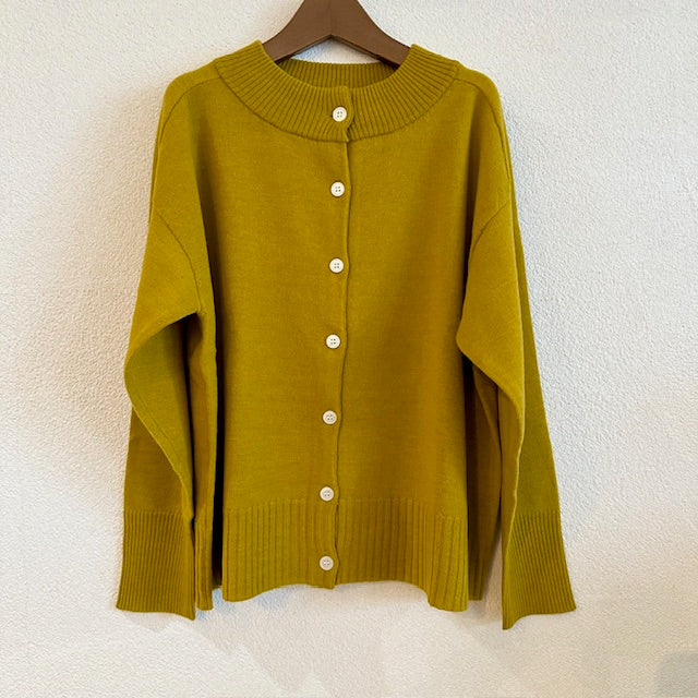 mao made メリノウールモックネックカーディガン 451107