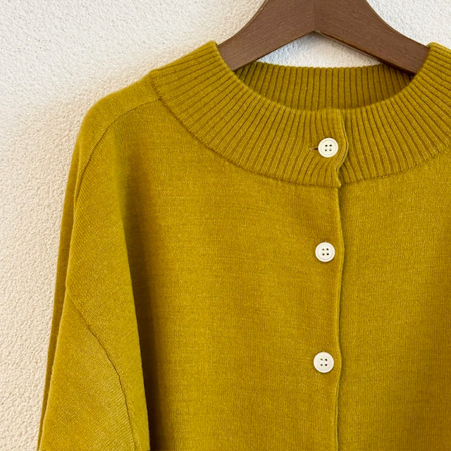 mao made メリノウールモックネックカーディガン 451107