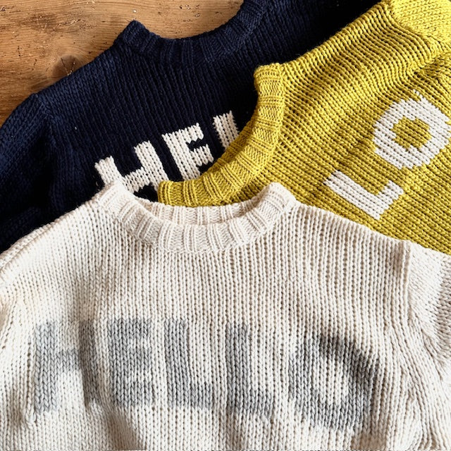 mao made 2WAY HELLOジャガードプルオーバーニット 451133