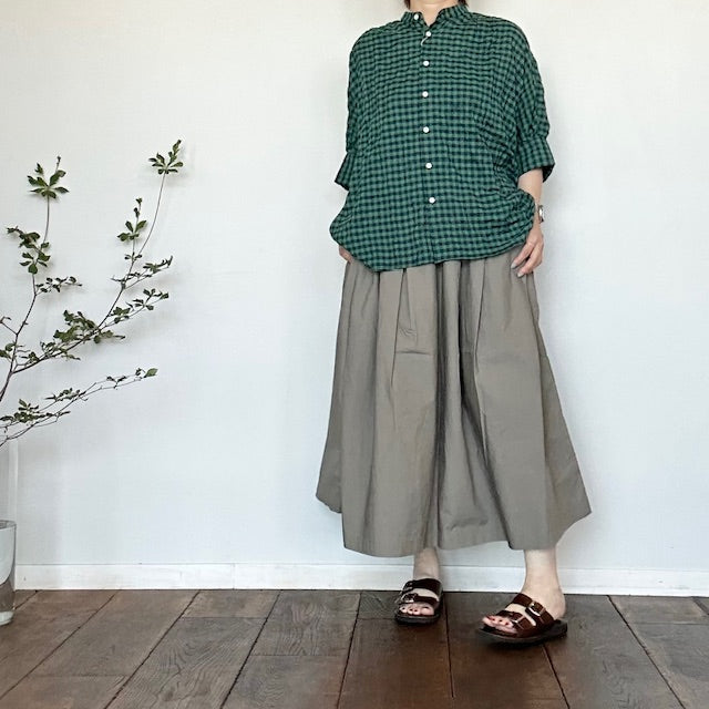 DanaFaneuil ダナファヌル 天日干しワッシャーギャザースカート D8125349