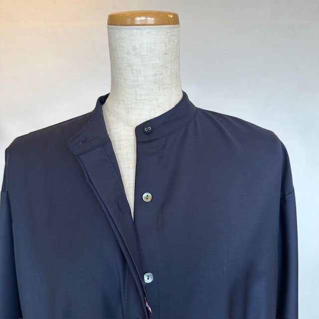 PONT DE  CHALONS (ポンデシャロン)バンドカラーリボンワンピース NAVY   22410518