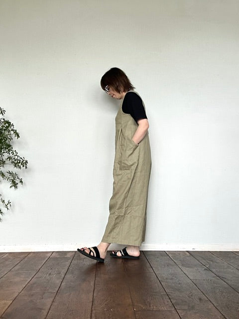 doux bleu コットンリネン サロペット 2625-083