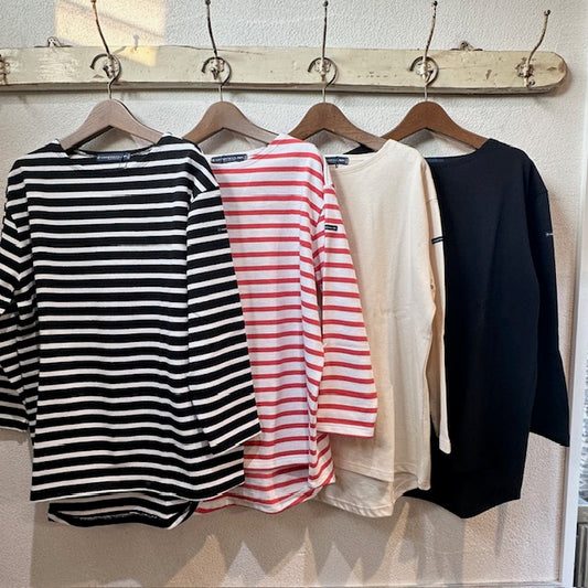 CHANTECLAIR【シャントクレール】 クルーネック9分袖バスクシャツ  BI5125337