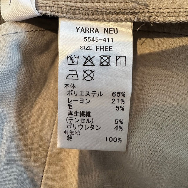 YARRA NEU ウールブレンドスラックスパンツ 5545-411