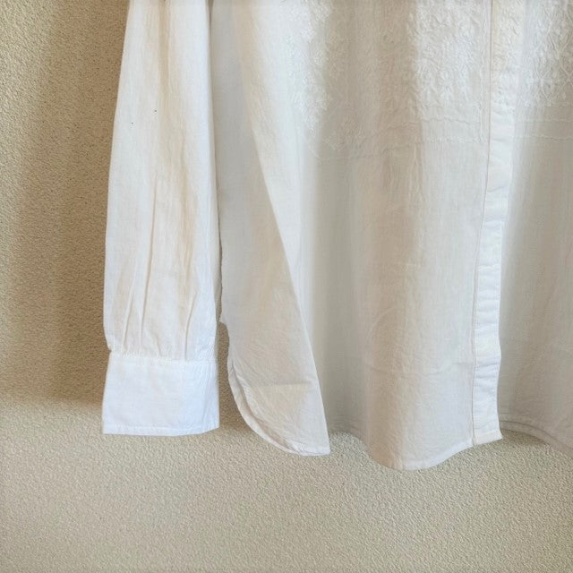 maison de soil 60'S ORGANIC CAMBRIC BANDED COLLAR EMB SHIRT(シャツ) NMDS20061