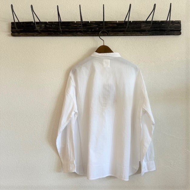 maison de soil 60'S ORGANIC CAMBRIC BANDED COLLAR EMB SHIRT(シャツ) NMDS20061