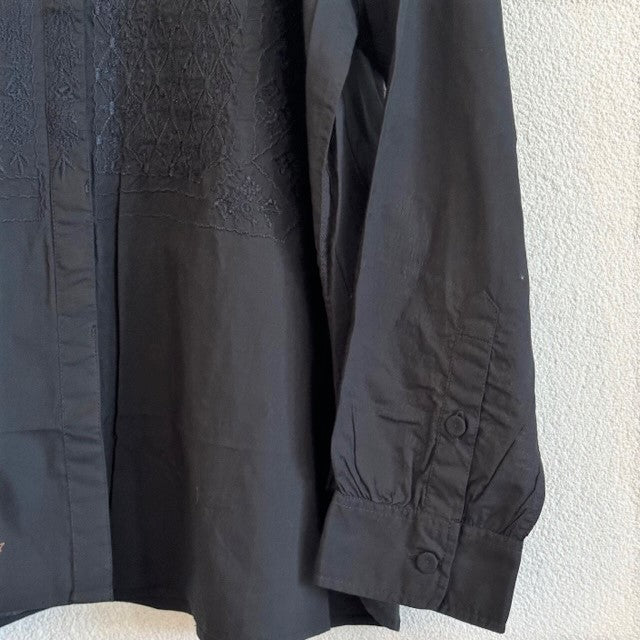 maison de soil 60'S ORGANIC CAMBRIC BANDED COLLAR EMB SHIRT(シャツ) NMDS20061