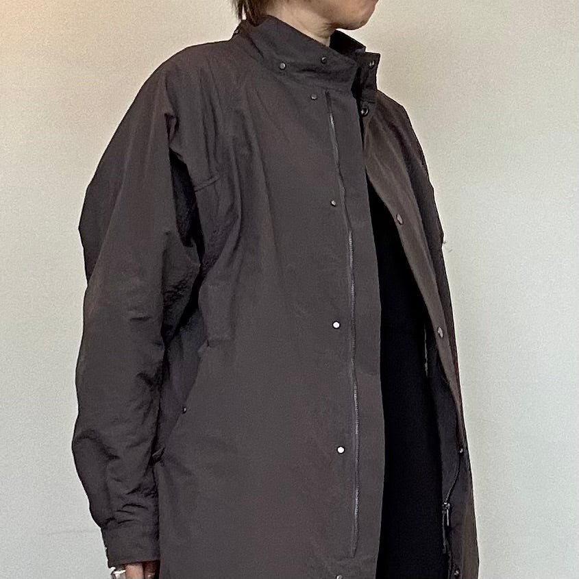 YARRA NEU フード付きナイロンポンチョ風コート 5547-414