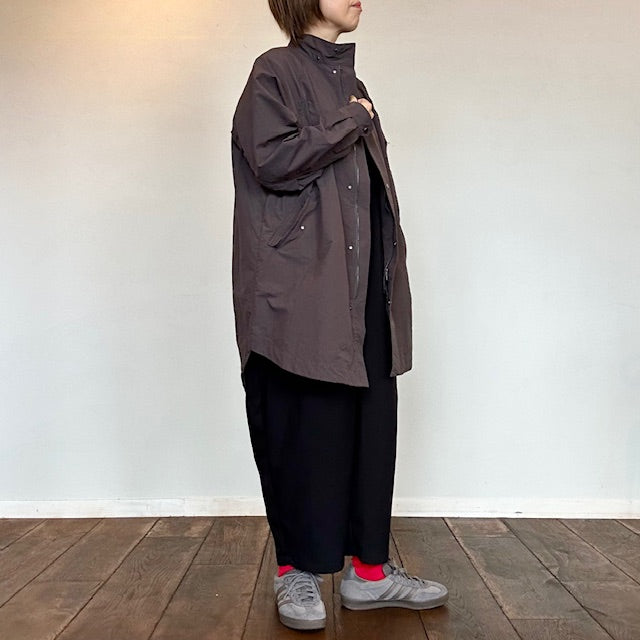 YARRA NEU フード付きナイロンポンチョ風コート 5547-414